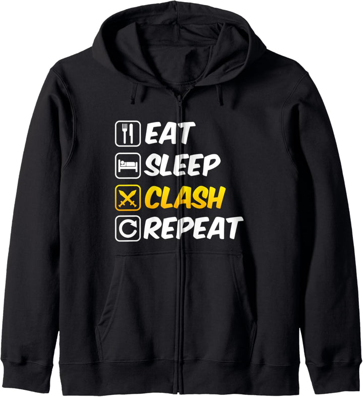 Eat Sleep Clash Repeat Shirt I Mobile Gaming Tee Kapuzenjacke