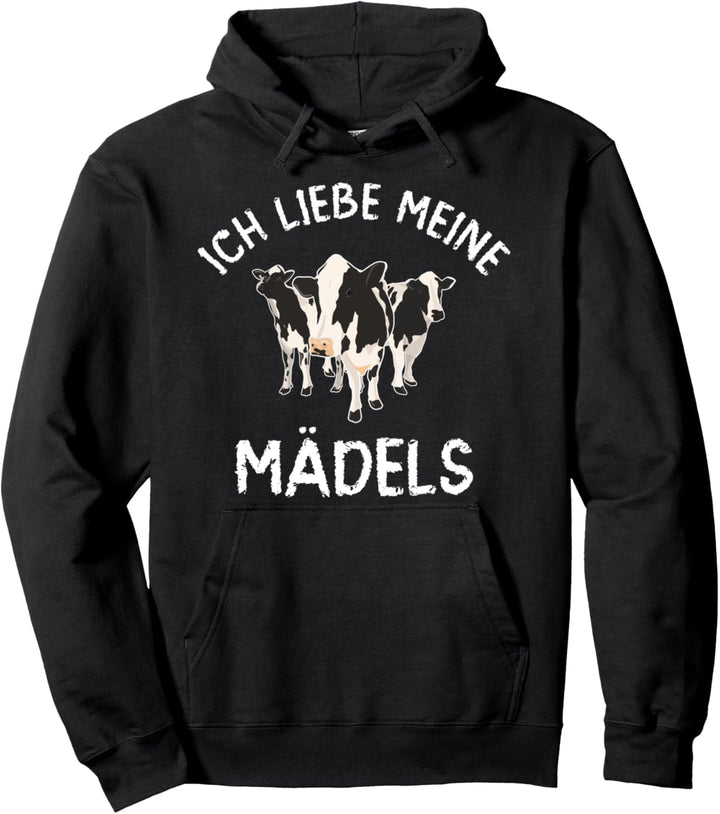 "Ich liebe meine Mädels" lustiges Landwirt Landleben Kühe Pullover Hoodie