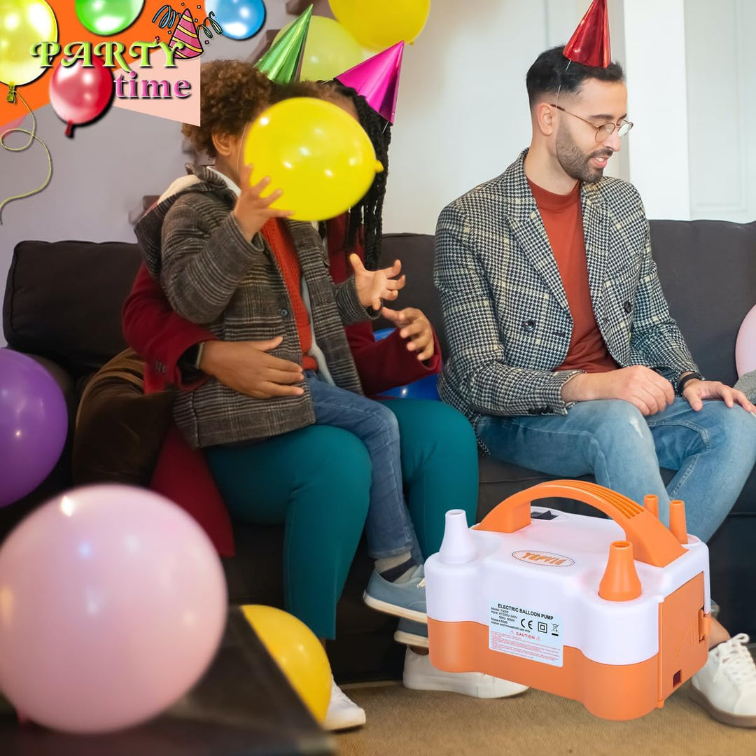 Luftballonpumpe Elektrische, 600W Elektrische Ballonpumpe Kit mit 14 Ballongirlande Kits, 2 Inflatio