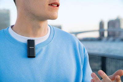 Sony ECM-W2BT Drahtloses Mikrofon mit Bluetooth-Verbindung, schwarz Vlogging-Mikrofon Single