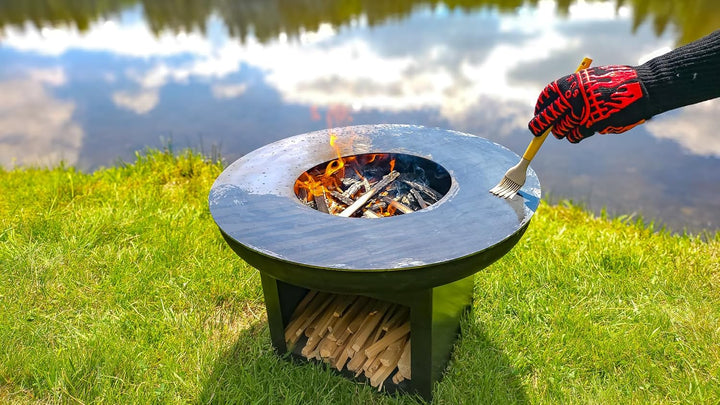SOUK ONE Plancha Ø 80 cm Feuerring Feuerplatte Grillring für Feuerschale oder Feuertonne - Grillplat