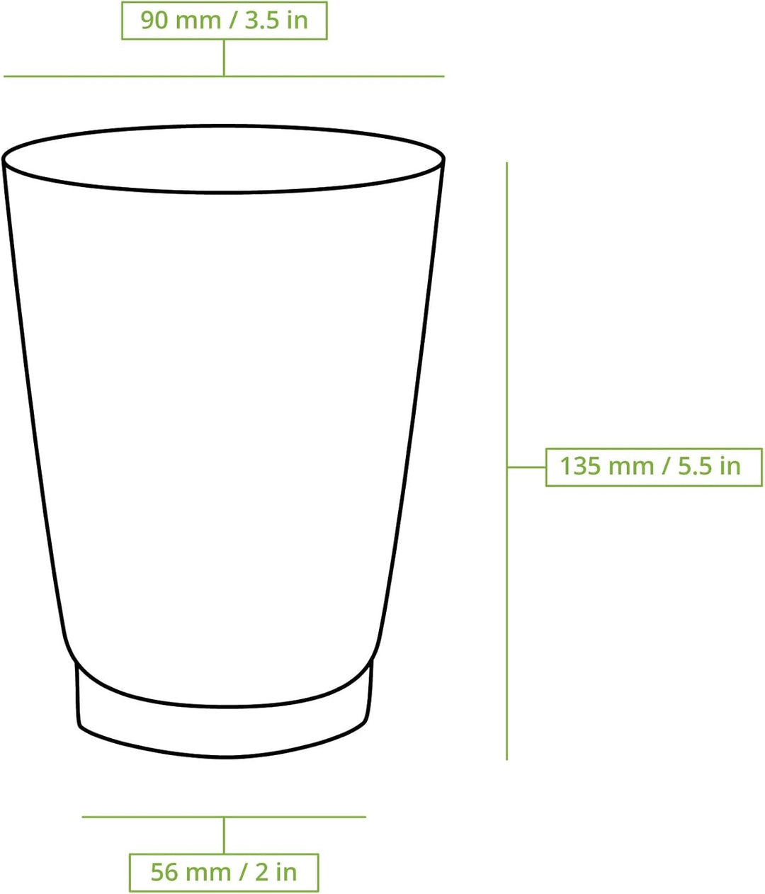 BIOZOYG Kraftkarton Espresso Riffelbecher I Trinkbecher Einweg Bio 400ml /16oz I 500 Stück Espressob