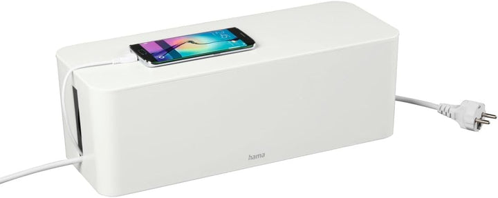 Hama Kabelbox, Maxi (Kabelbox für Steckdosenleiste, einfaches Kabelmanagement, für Büro, Schreibtisc