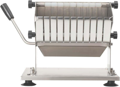 YILIKISS Edelstahl Currywurstschneider für 18 mm Scheiben,10 extra scharfe Messer mit Wellenschliff,