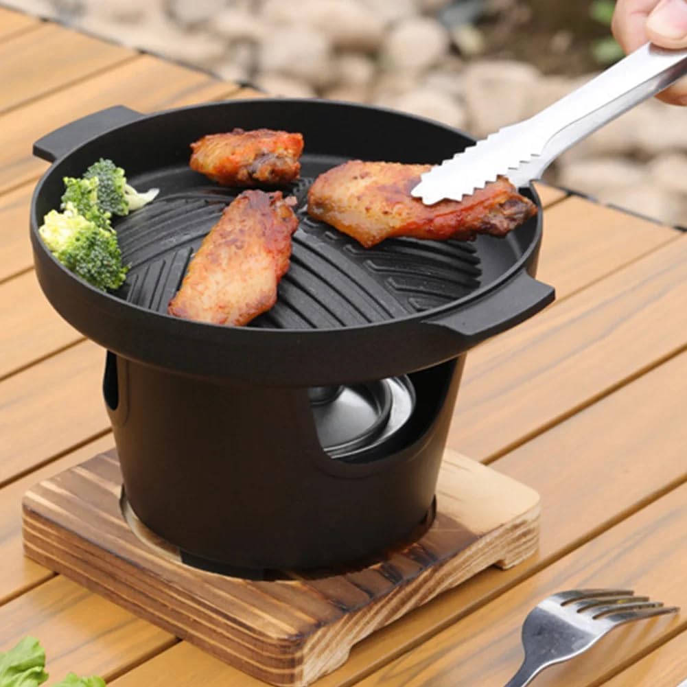 Mini-BBQ-Grill, Rauchfreier Japanischer Tischgrill für Den Innenbereich, Kleiner Grilltopf, Koreanis