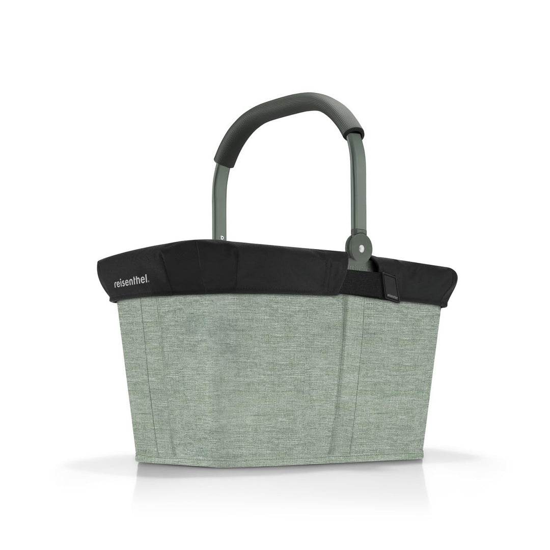 Reisenthel Set carrybag frame twist sage mit Cover black Stabiler Einkaufskorb mit praktischer Innen