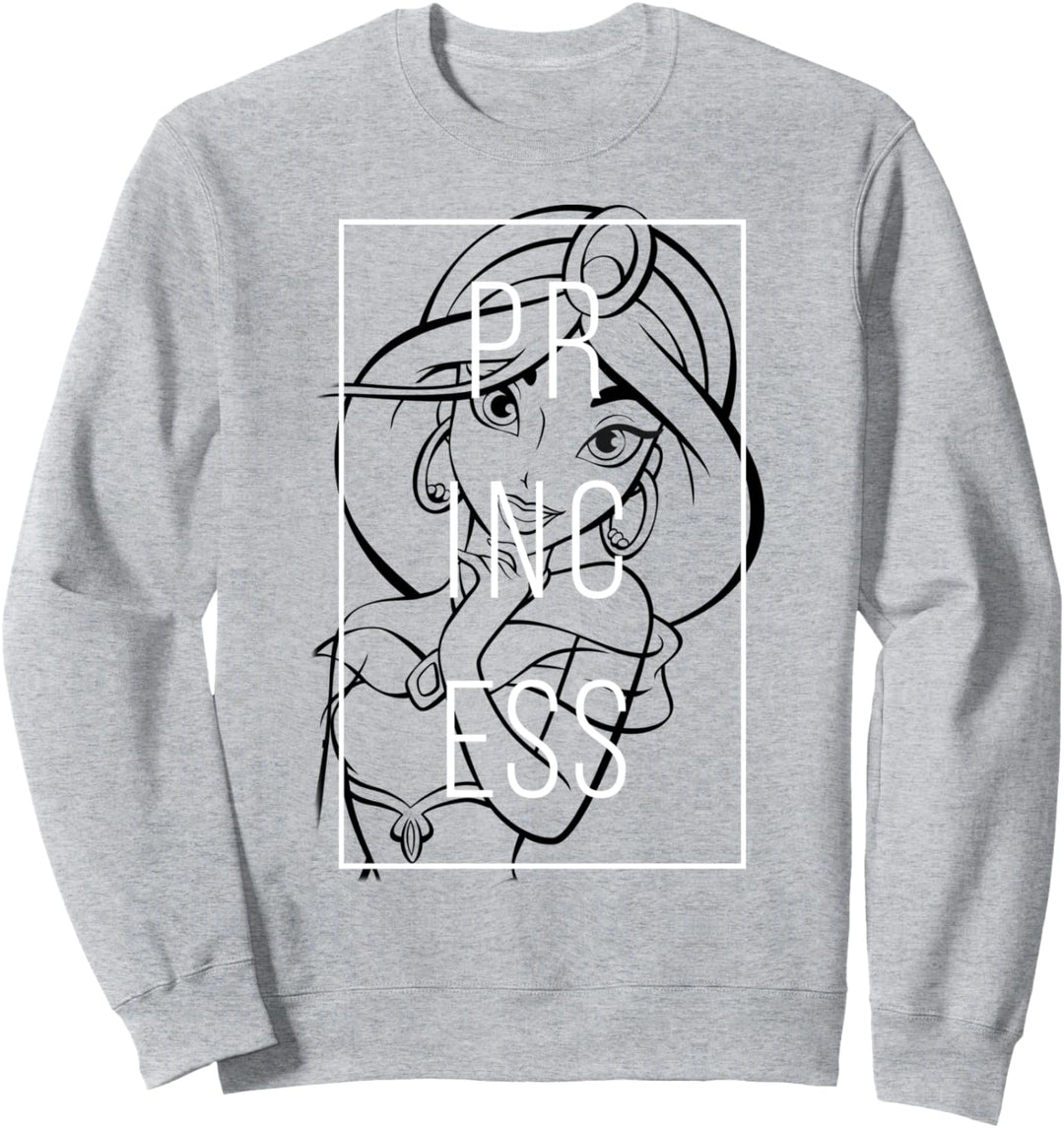 Disney Aladdin Jasmine Princess Outline Portrait Sweatshirt