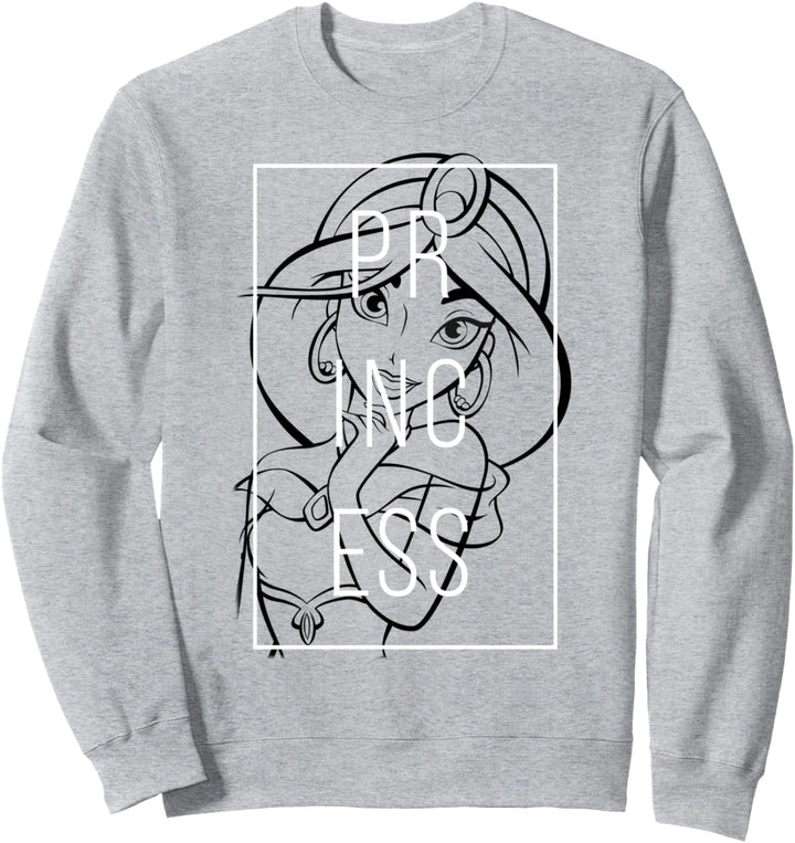 Disney Aladdin Jasmine Princess Outline Portrait Sweatshirt