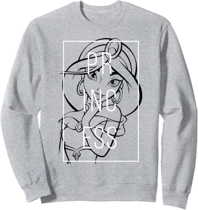 Disney Aladdin Jasmine Princess Outline Portrait Sweatshirt