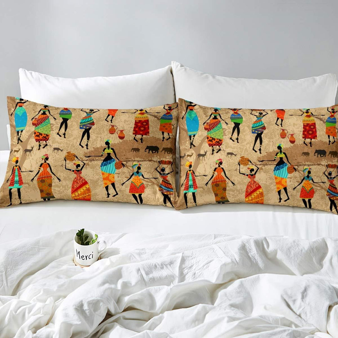 Loussiesd Bettw?sche Set Ethnischer Stil Afrika Land Retro Bettbezug Set für Kinder Jungen M?dchen 1