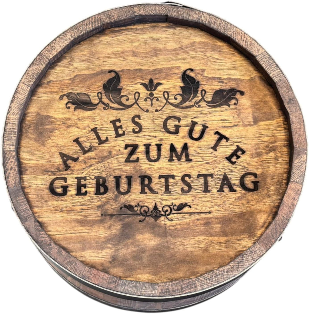 weeco Bar Schränk LED.Mit Geburtstagsgravur als Geschenk. Weinregal Weinschrank XL. Fass Vintage dek
