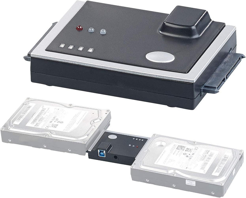 Xystec Dockingstation: USB-3.0-Festplatten-Adapter mit Klon-Funktion, für HDD & SSD mit SATA (Festpl