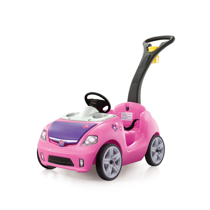 Step2 Whisper Ride Kinderauto/Rutscher in Rosa | Spielzeug Auto mit Schiebestange | Kinderfahrzeug/R