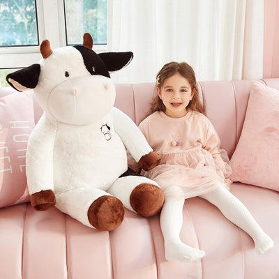 IKASA Gross Kühe Stofftier Riesenkuh Plüschtiere Kuh Kuscheltiere Gross Plüschtier Grosse Kuhen Stof