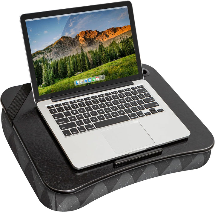 LAPGEAR Designer Schossschreibtisch mit Telefonhalter und Geräteleiste, für Laptops bis zu 15,6 Zoll