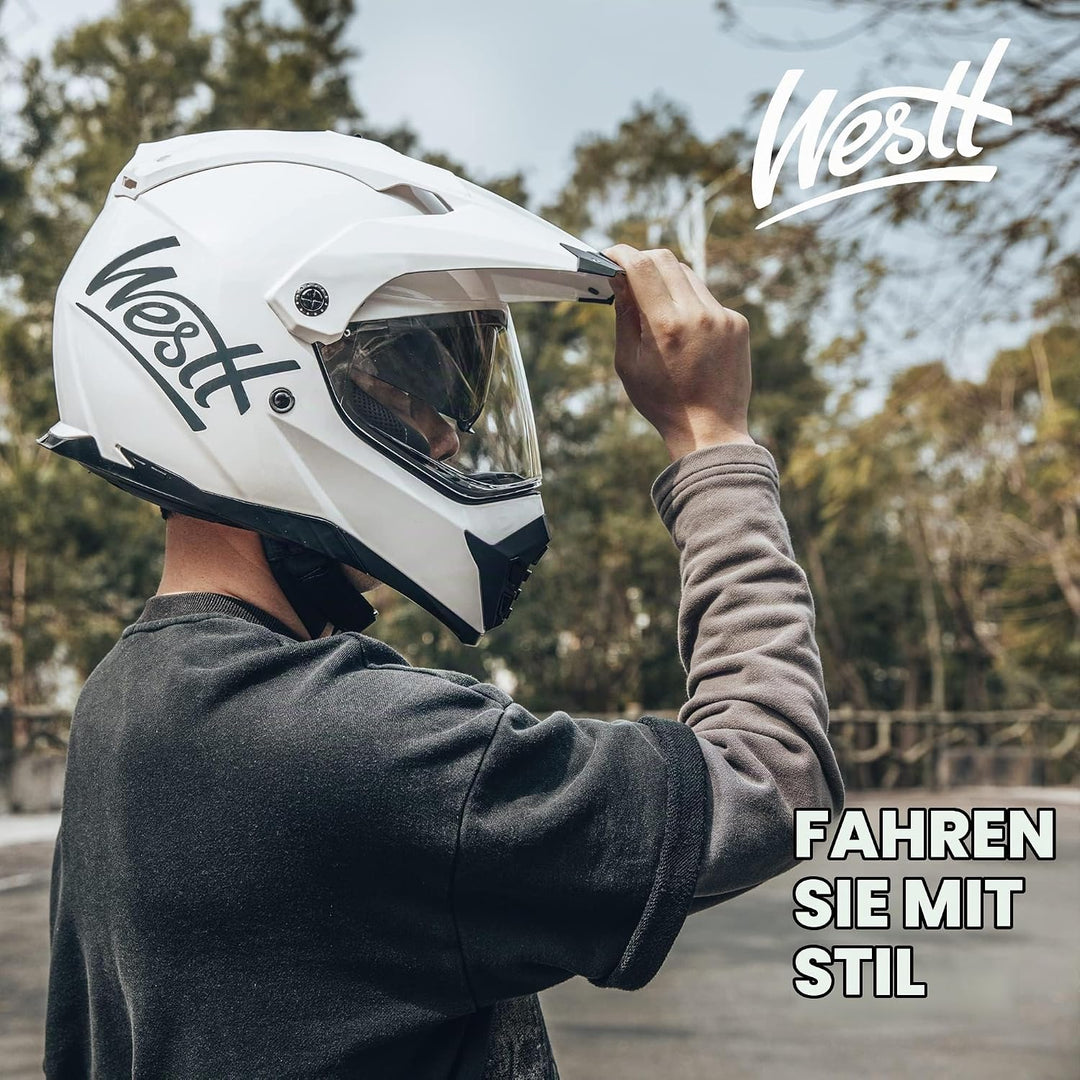 Westt Motocross Helm Fullface MTB Motorradhelm Integralhelm Crosshelm Helm Motorrad MTB Enduro Quad