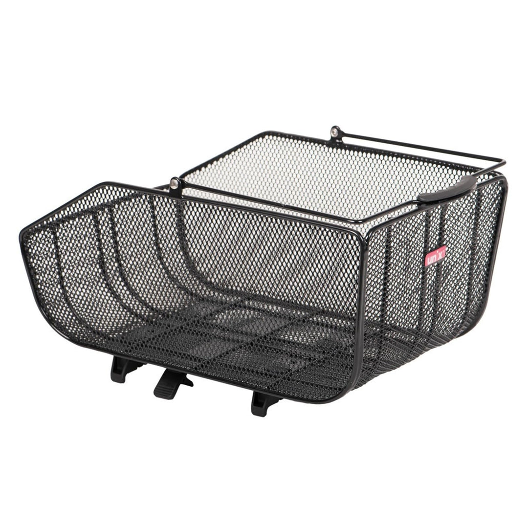 Unix Unisex – Erwachsene Arminio Topklip Fahrradkorb, schwarz, 44x28x20cm