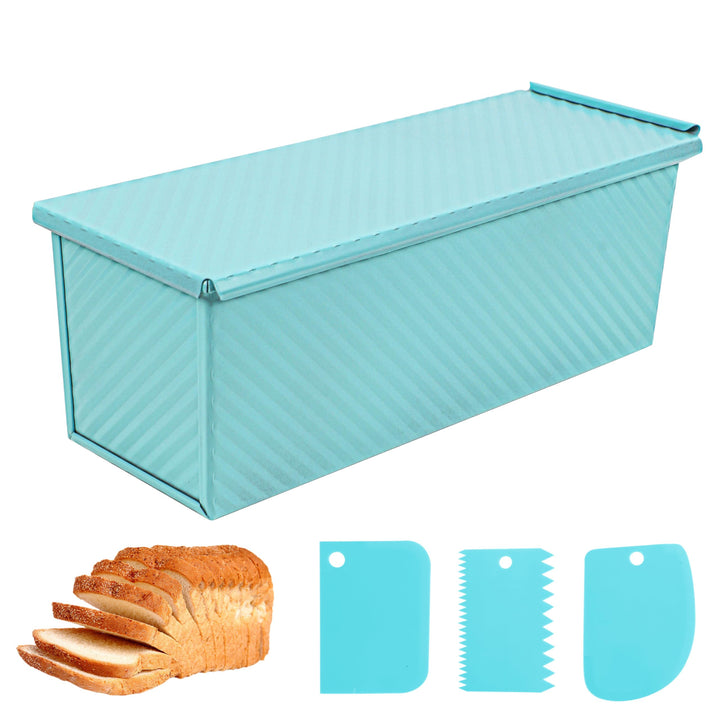 Spmarkt Blaue Pullman-Kastenform mit Deckel, 1 kg Brotkastenform, PFTE- und PFOA-freie antihaftbesch