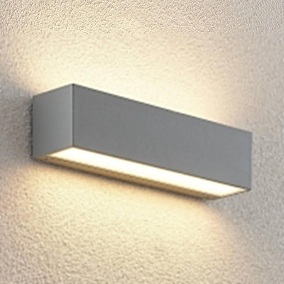 Lucande LED Wandleuchte aussen 'Lengo' (Modern) in Alu aus Aluminium (1 flammig,) - LED-Aussenwandle