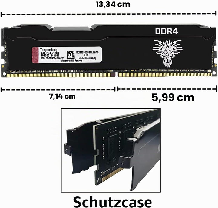 DDR4 2666MHz 64GB Kit (16GBx4) Desktop RAM PC4-21300 UDIMM Non-ECC Unbuffered 1.2V 288-Pin CL19 PC C