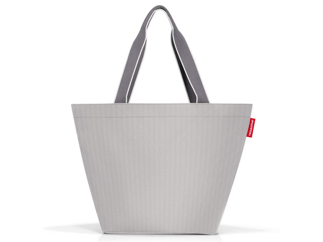 reisenthel shopper M in herringbone grey – Geräumige Shopping Bag und edle Handtasche in einem – Aus