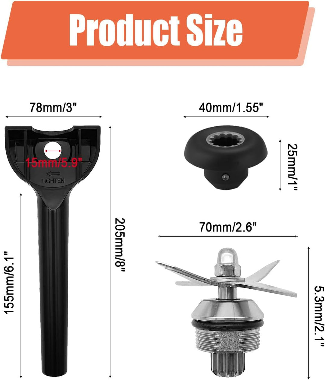 JOJOCY Ersatz-Set für Vitamix Blender 5200, 1,8 l, 907 ml, Standard-Behälter, Mixer, Behälter, Repar