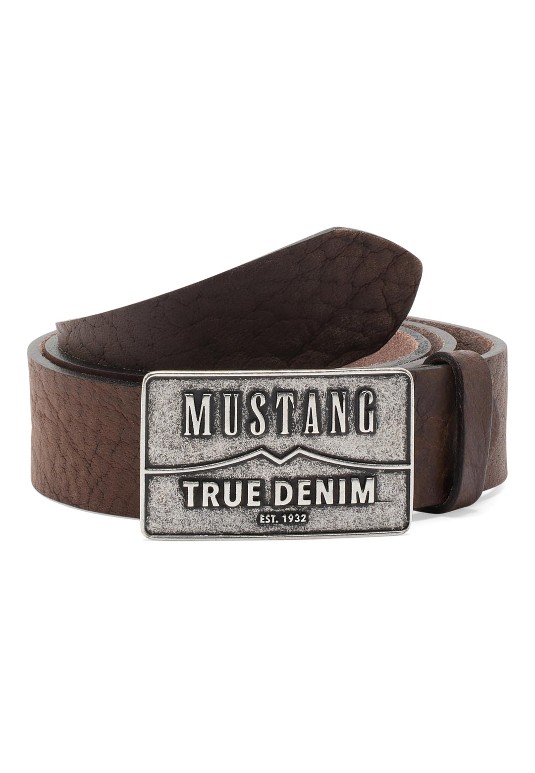 MUSTANG Herren Ledergürtel MG2170R17 40mm Gürtelbreite Schwarz Braun 80-115 W80 Dark Brown 0690, W80
