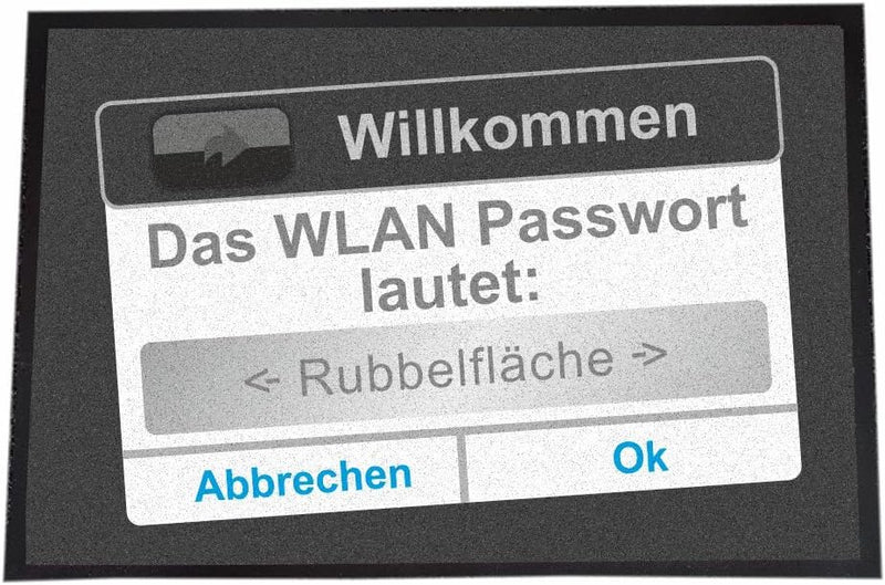 4youDesign XXL Fussmatte -WLAN Passwort- Innenbereich, Aussenbereich, 50x70cm, Geschenkidee, Schmutz