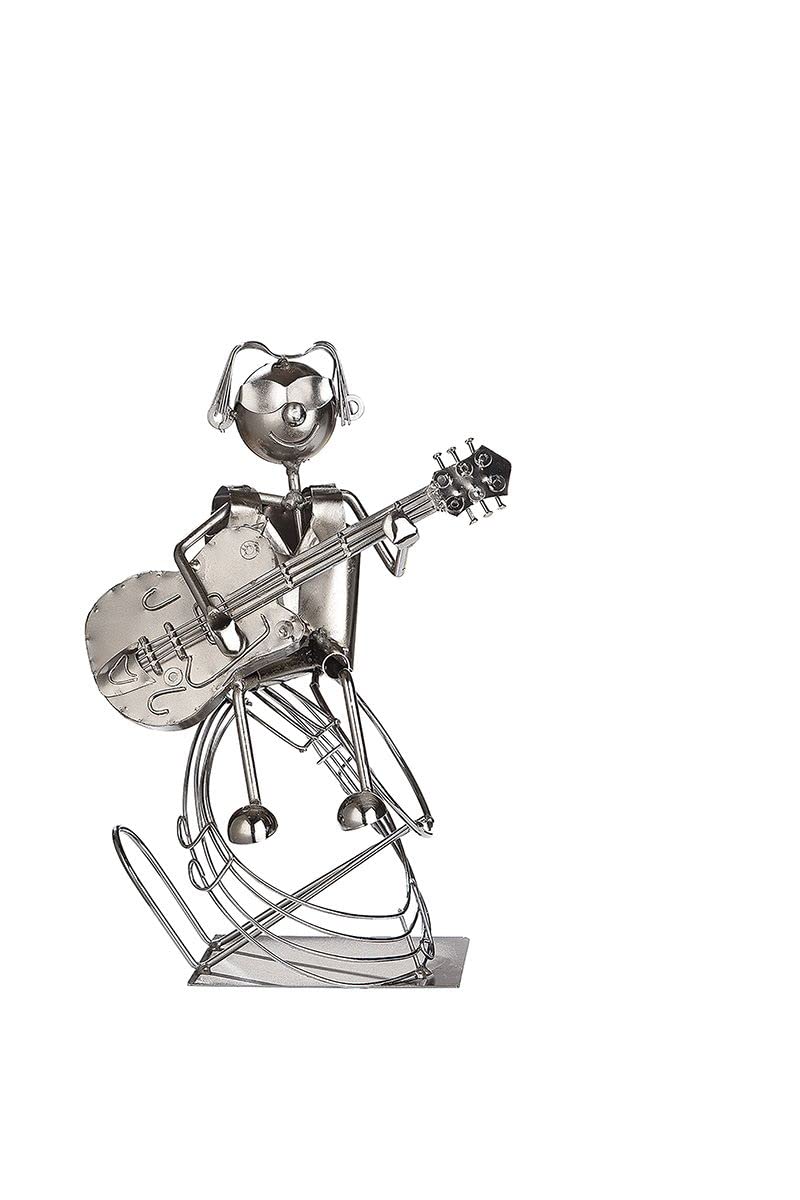 Generisch MF Megafuchs Wein Bier Wasser Flaschenhalter Musiker Gitarre aus Metall Geschenkidee Höhe