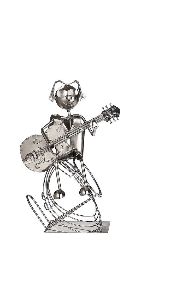 Generisch MF Megafuchs Wein Bier Wasser Flaschenhalter Musiker Gitarre aus Metall Geschenkidee Höhe
