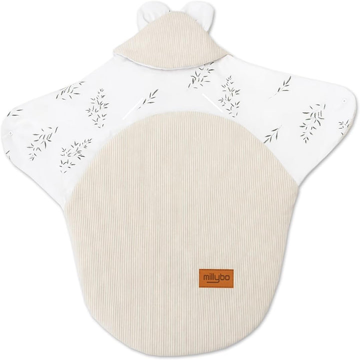 Baby Fusssack Einschlagdecke für Babyschale und Kinderwagen (Beige)