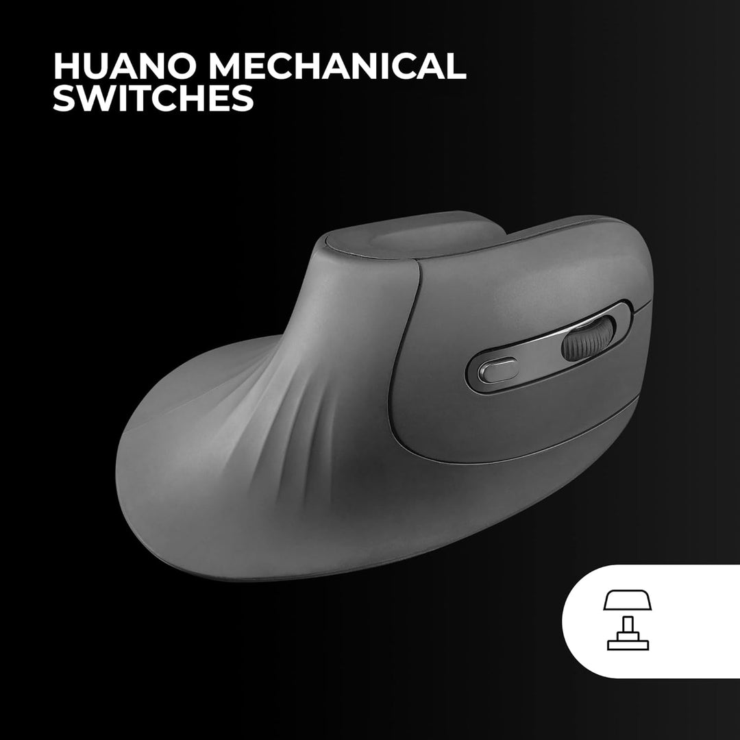 Mars Gaming MMW-ERGOPRO Schwarz, Ergonomische Vertikale Kabellose Maus, Gefaltetes Design, Optischer