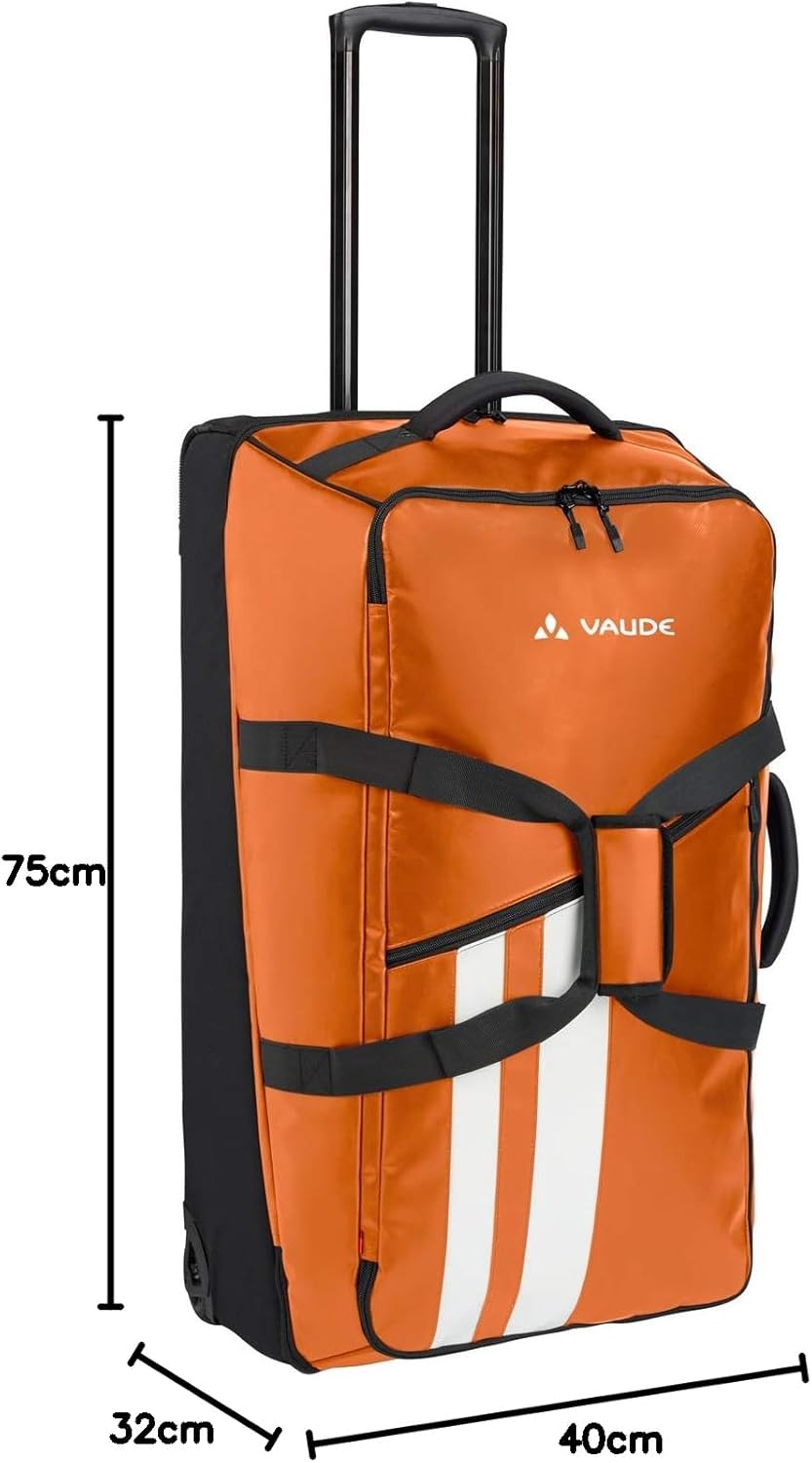 VAUDE Reisegepäck Rotuma 90, Grosser Trolley fürs Reisen, 90 l, orange, one Size, 142472270 Einheits