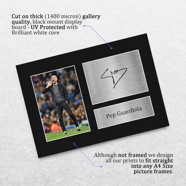 HWC Trading Pep Guardiola A4 Ungerahmt Signiert Gedruckt Autogramme Bild Druck-Fotoanzeige Geschenk