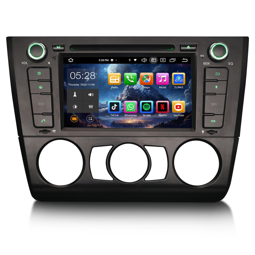 Erisin Android 14 8-Kern 4GB RAM+64GB ROM Autoradio GPS Navi für BMW 1er E81/82/88 7 Zoll Bluetooth
