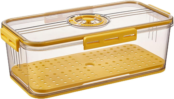 Brotbox mit Zeitaufzeichnung, 32,5 x 17,5 x 11 cm, Brotbehälter mit Luftventil, ABS-Brothalter für B