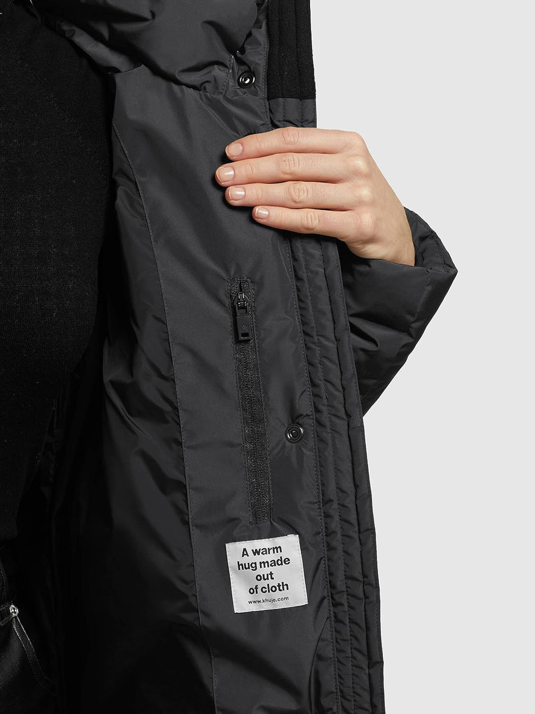 khujo Sonje5 Frauen Wintermantel rosé Basics, Casual Wear, Streetwear S Schwarz, S Schwarz