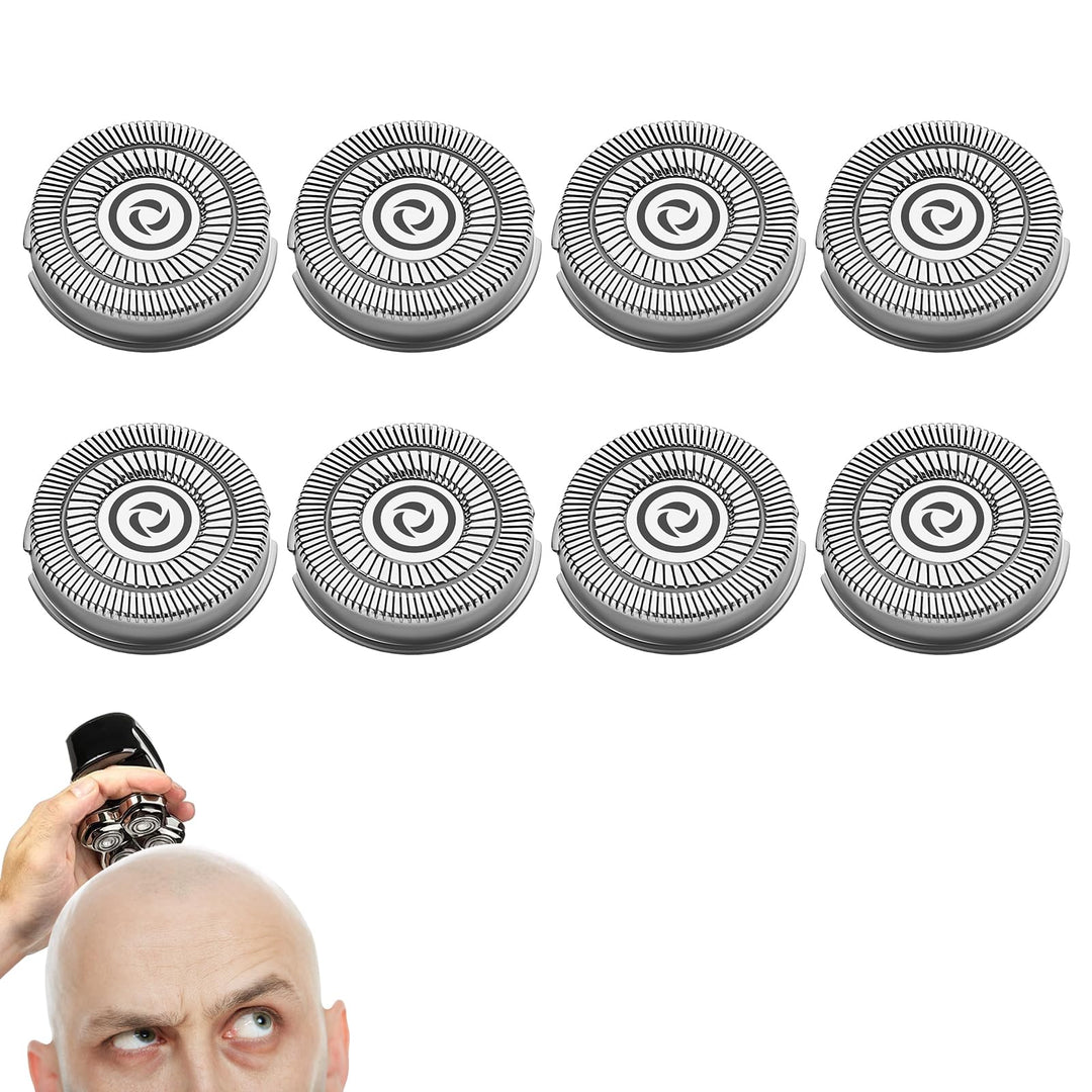 8 Stück Ersatzköpfe kompatibel mit Skull Shaver Pitbull Elektrorasierer