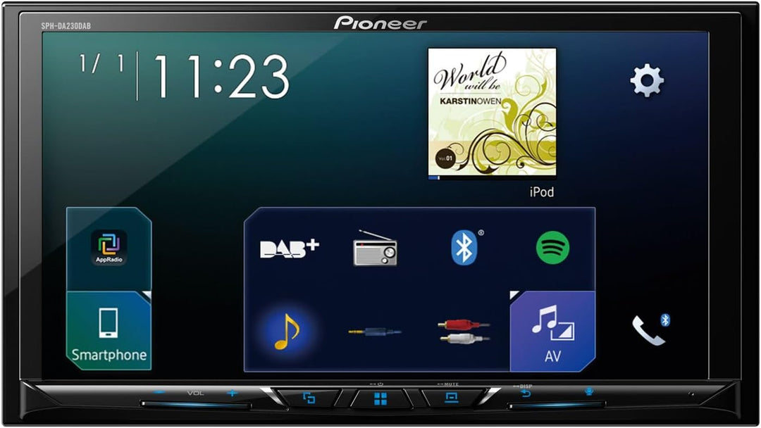 Pioneer Electronics SPH-DA230DAB 2DINAutoradio , 7 Zoll Clear-Resistive-Touchpanel , Bluetooth , DAB