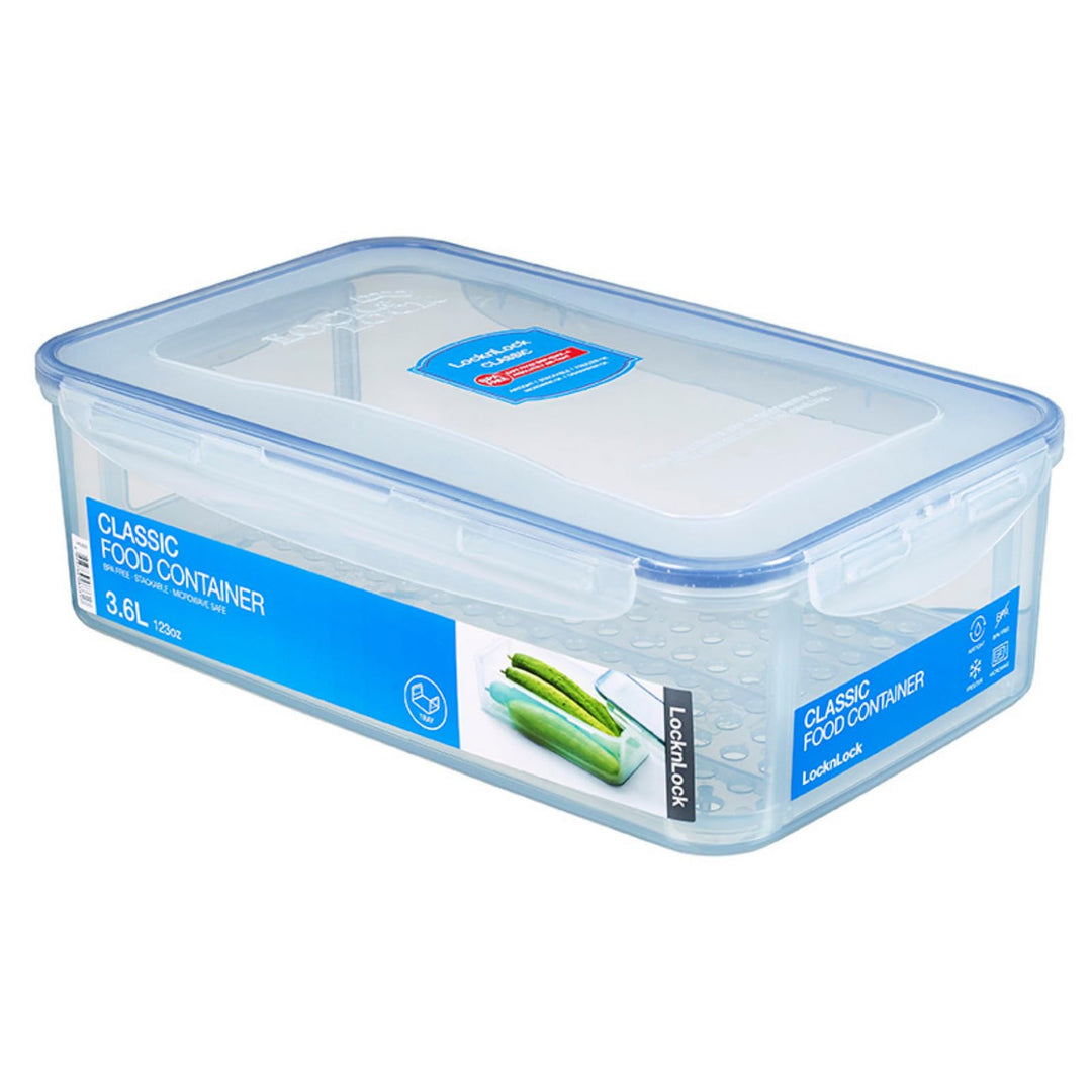 LocknLock PP Classic Vorratsdose mit Gitter, 3,6 L, 301 x 188 x 94 mm, 100 % luft- und wasserdicht,