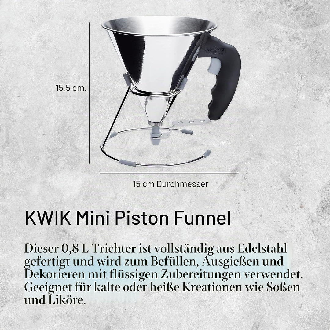 De Buyer Pfanne Fondanttricher, Edelstahl, schwarz, 18.5 x 15 x 15.5 cm