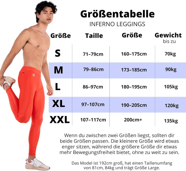 Kapow Meggings: Glänzende, Lange Herren Performance Leggings mit Kompression für Sport wie Fitness,