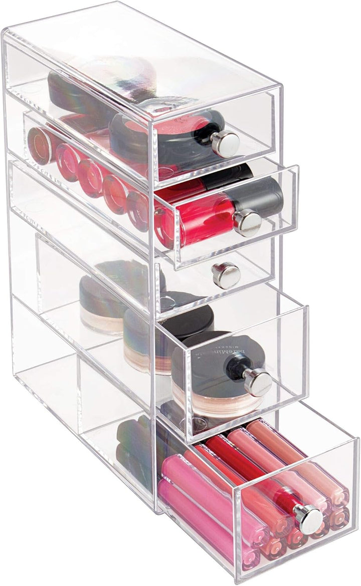 iDesign 39560EU Clarity Schubladenturm 5, durchsichtig 5 Schubladen, 5 Schubladen
