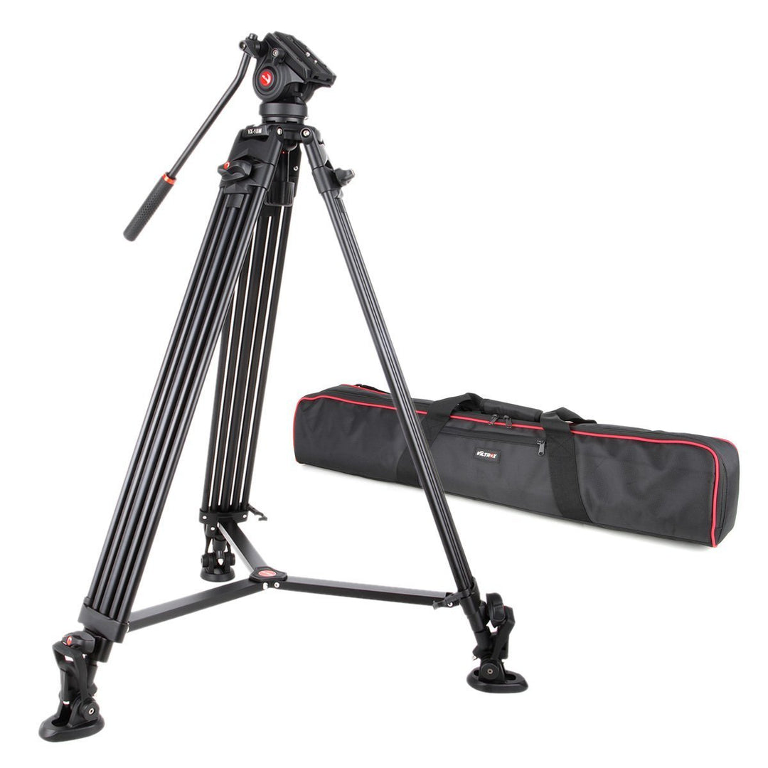 VILTROX VX-18M 188cm / 74 Zoll Panorama Kamera Dreibein Stative mit Fluid Drag Kopf für DSLR Kamera