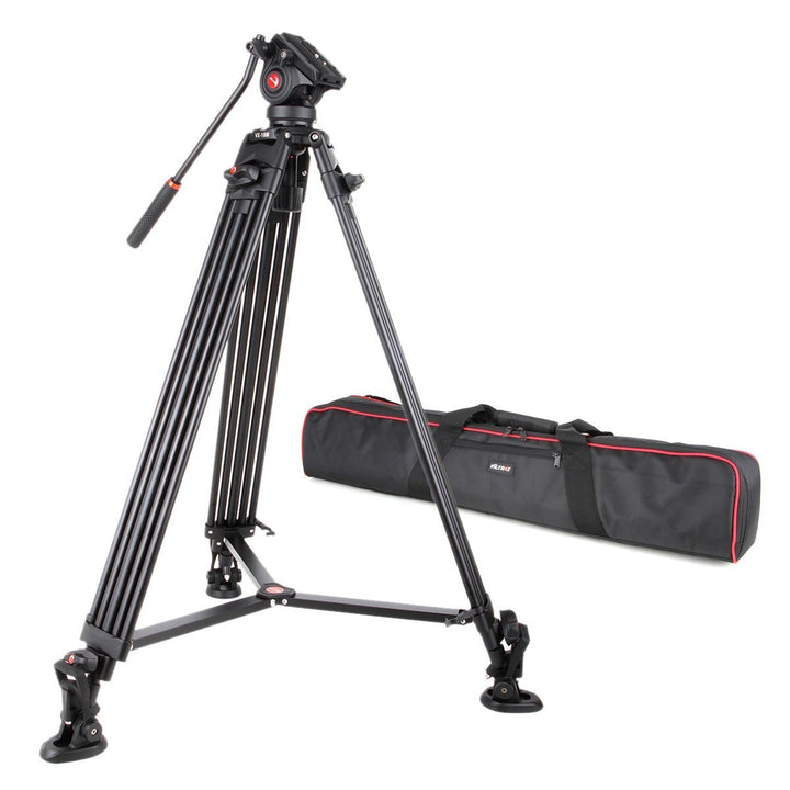 VILTROX VX-18M 188cm / 74 Zoll Panorama Kamera Dreibein Stative mit Fluid Drag Kopf für DSLR Kamera