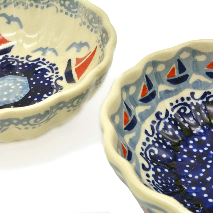 Bunzlauer Knabberschalen-Set 2teilig (Dekor-Kombi AHOI), Dekor-kombi Ahoi