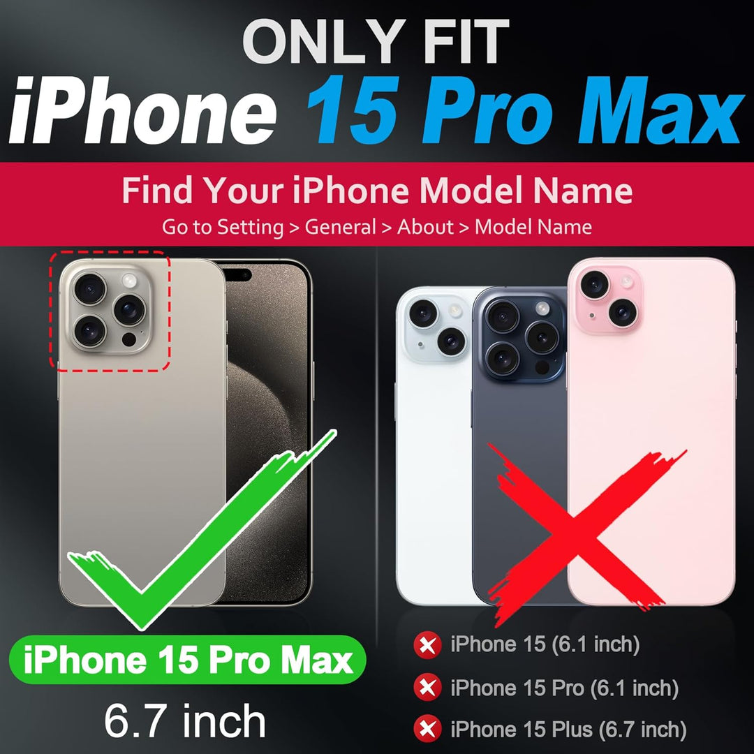 SHIELDON Hülle für iPhone 15 Pro Max Handyhülle Schutzhülle [Echtleder] [Kabellos Laden] [Elegant Au