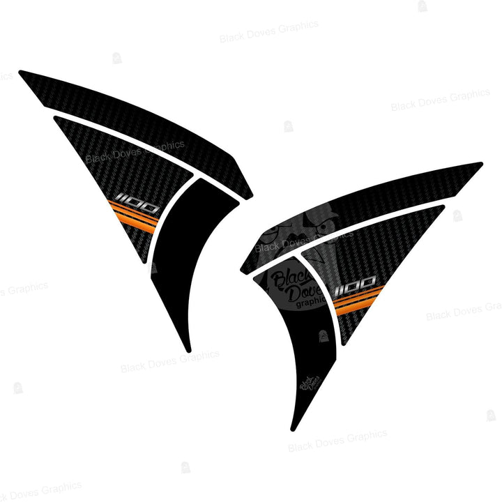 Black Doves Graphics 3D-Aufkleber aus Harz kompatibel mit Kawasaki Versys 1100 SE 2026 (BU1) | Made