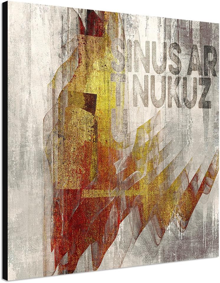 Bild auf Leinwand Abstrakt362_60x60cm Wandbild Marke Sinus Abstraktes Motiv quadratisches Format Kun