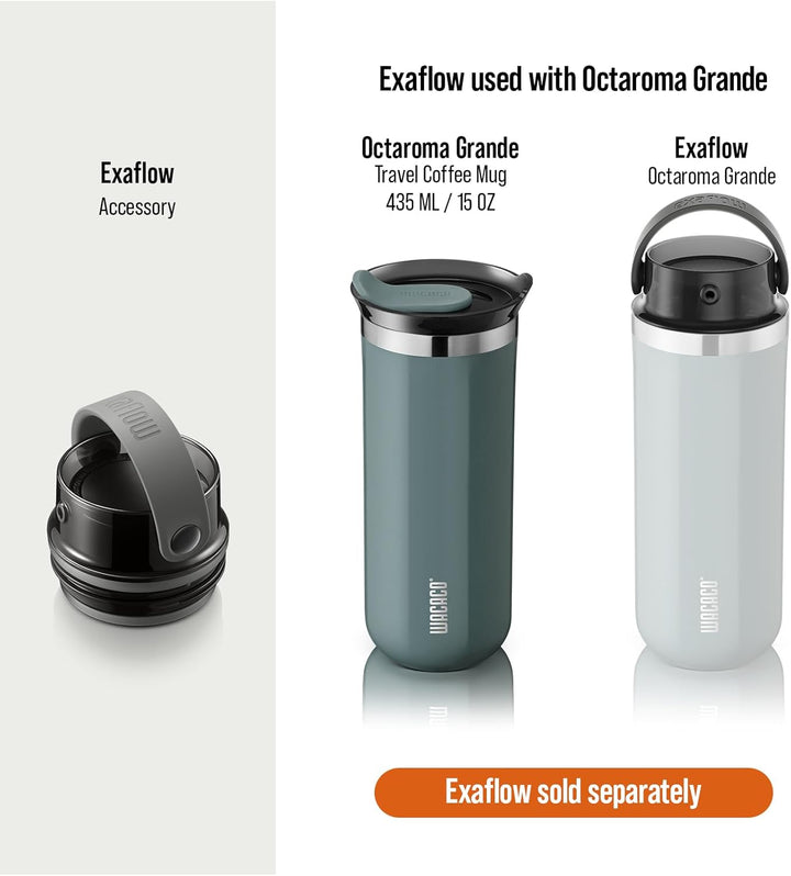 WACACO Octaroma Grande Vakuumisolierte Kaffeebecher, 15 fl oz (435ml), Doppelwandiger Edelstahl-Reis